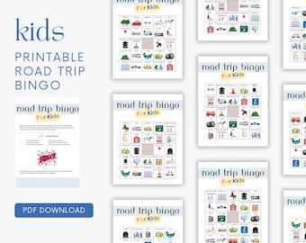 Kids Road Trip Bingo: Set of 10 Printable Travel Games (PDF)