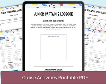 Kids Cruise Activity Pack: Daily Log & Wordsearch (Printable PDF)