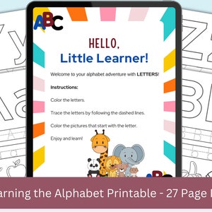 Learning The Alphabet | Preschool Activities | Preschool Curriculum | Preschool Printables | Alphabet Activity | Learning Letters Coloring