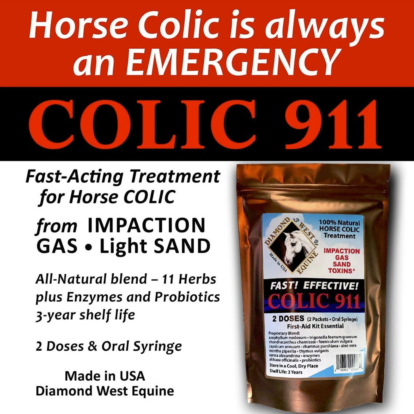 Horse Colic Treatment All Natural Fastacting Highly Etsy