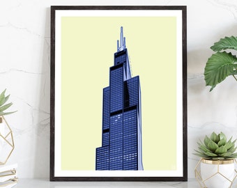 Chicago Sears Tower Illinois USA Souvenir Foto Magnet,Amerika,Neu 59 