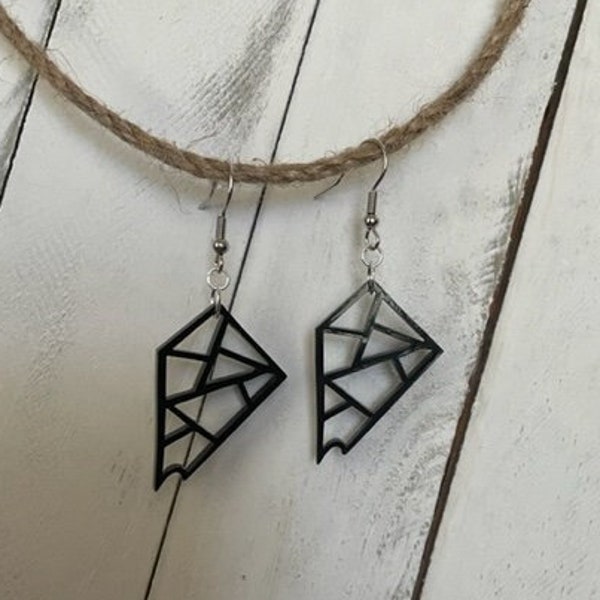 Geometric State Earrings, State Earrings, Acrylic earrings, Dangle Earrings