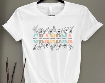 Grandma T-shirt with grandkids names