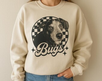 Custom Pet Portrait Sweatshirt: Personalized Dog Photo Gift