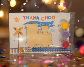 Wooden Train Paint Kit | DIY Craft Activity, Party Favor, Ages 3+
