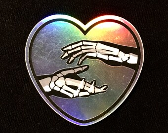 Skelett liebhaber - holografischer Aufkleber