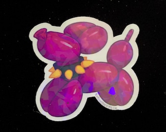 Kampfhund. Holografischer Ballontieraufkleber