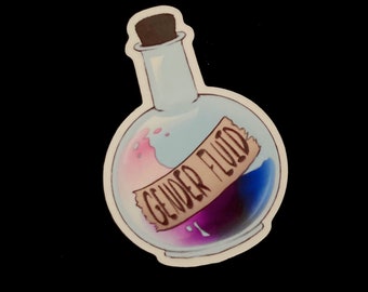 Genderfluid Wortspiel Sticker