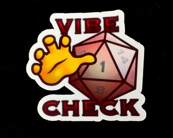 VIBE check d20 Critical Fail Sticker