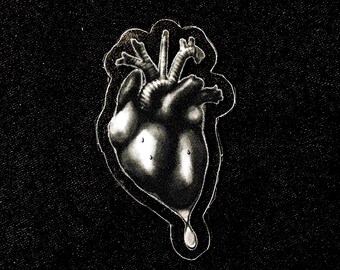 Tropfendes Herz -klarer Aufkleber