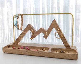 Jewelry holder - SCHMUCKBERG jewelry storage for mountain lovers jewelry stand wooden individual gift jewelry storage alpine style