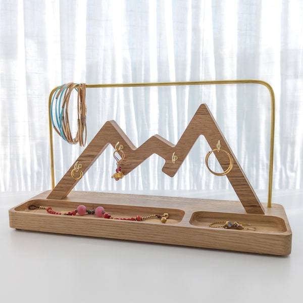 Jewelry holder - SCHMUCKBERG jewelry storage for mountain lovers jewelry stand wooden individual gift jewelry storage alpine style