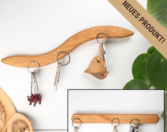 SCHLÜSSELWELLE Schlüsselhalter Schlüssel Aufbewahrung Schlüsselbrett magnetisch holz Schlüsselmagnet Schlüsselkasten Organizer Eiche Magnet