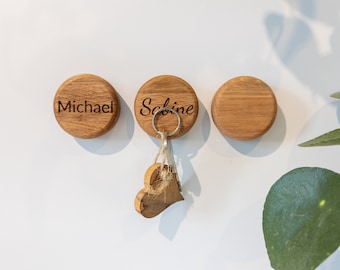 Keyboard personalized KEY PUK individual gift wooden oak key holder magnetic personalized gift moving in