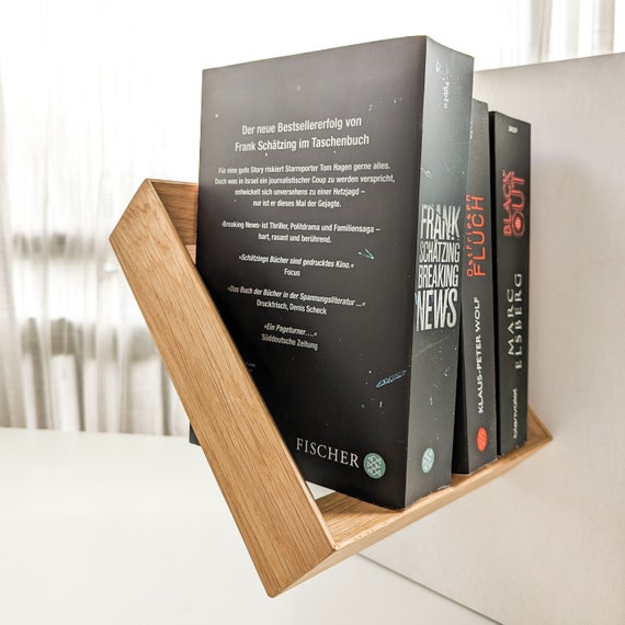 Bücherregal - BUCHQUADRAT Wandregal Holz Dekoration Wohnzimmer Regal schwebend Wanddeko Schlafzimmer Schallplatten Regal Buchliebhaber