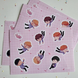 Ouran High School Host Club Chibi Shoujo Anime Vinyl Sticker Sheets