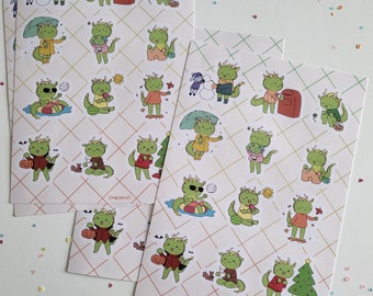 Dragon Monthly Vinyl Sticker Sheets