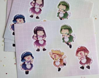 Tokyo Mew Mew Cafe Chibi Magical Girl Vinyl Sticker Sheets