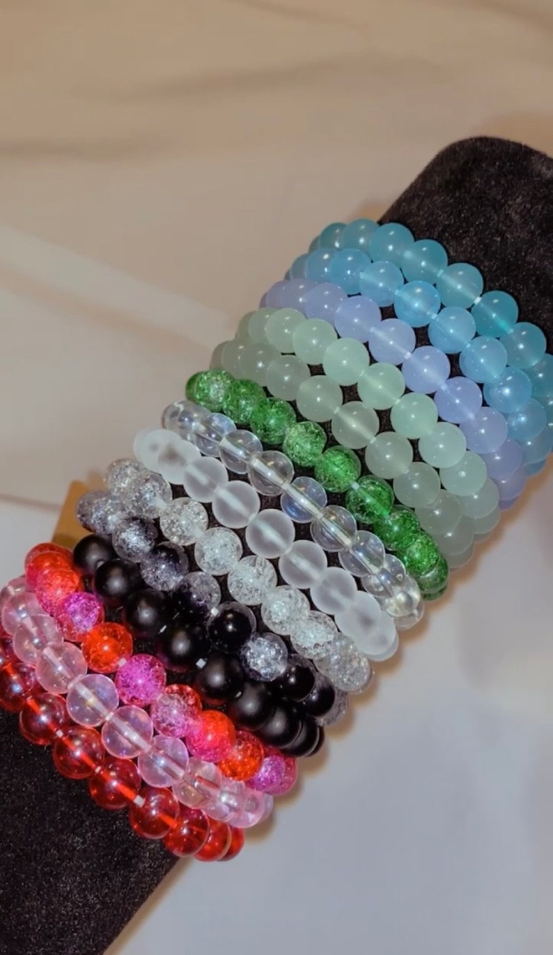 Beaded Bracelets Bead Bracelets Glass Bead Bracelets Etsy