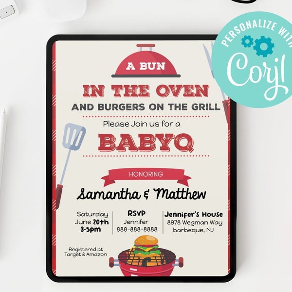 Baby Shower Cookout Invite Etsy