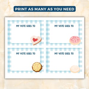 Cookie Contest Voting Bundle, Includes Ballots Sign & Awards ,Printable for PTA PTO Fundraisers Office Parties Potlucks, image 5