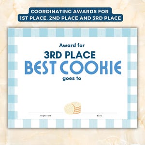Cookie Contest Voting Bundle, Includes Ballots Sign & Awards ,Printable for PTA PTO Fundraisers Office Parties Potlucks, image 7
