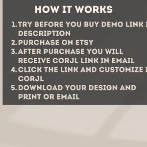 Customizable Instruction Template, Digital Download, Etsy Guide, DIY Design Print, Printable PDF, Easy Steps, Purchase and Print