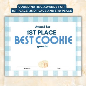 Cookie Contest Voting Bundle, Includes Ballots Sign & Awards ,Printable for PTA PTO Fundraisers Office Parties Potlucks, image 8