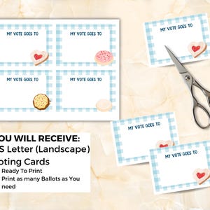Cookie Contest Voting Bundle, Includes Ballots Sign & Awards ,Printable for PTA PTO Fundraisers Office Parties Potlucks, image 3