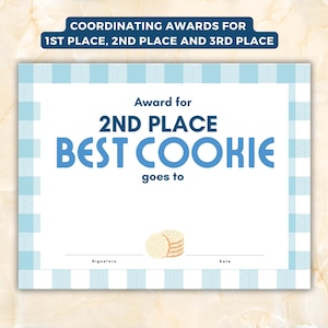 Cookie Contest Voting Bundle, Includes Ballots Sign & Awards ,Printable for PTA PTO Fundraisers Office Parties Potlucks, image 6