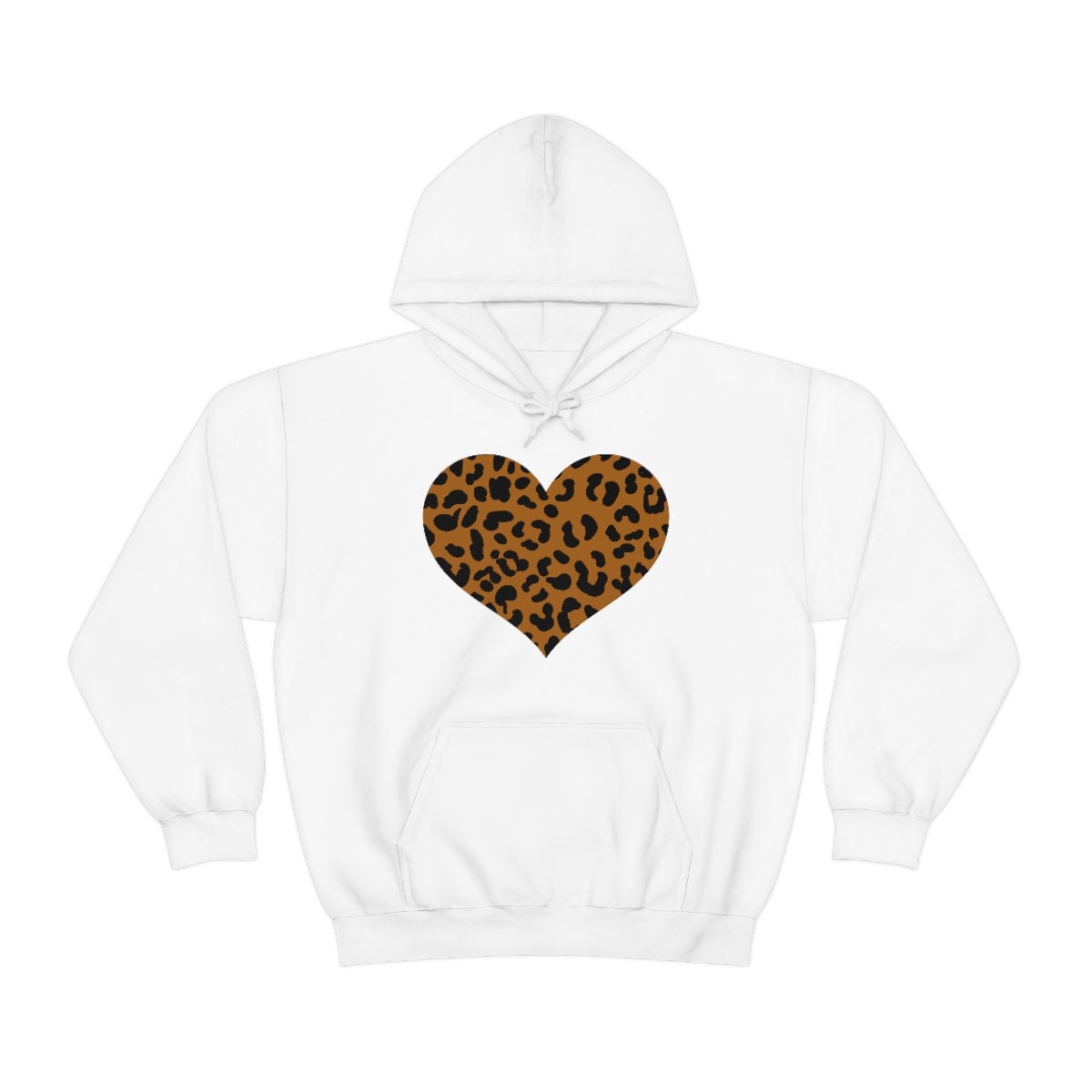 Leopard Heart Unisex Heavy Blend Hooded Sweatshirt - Etsy