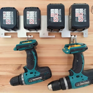 6 unit MAKITA 14.4 & 18V battery holder, storage, rack-vector file-pdf-dxf-svg-eps-laser-water cut-cnc-plasma cutting-template-plan-pattern