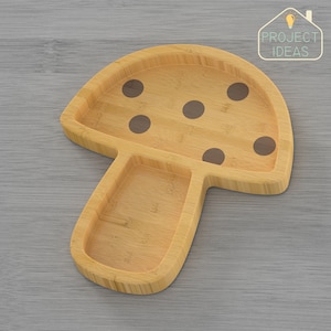 CNC file for wood – mushroom serving plate