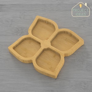CNC file for wood - hydrangea serving plate