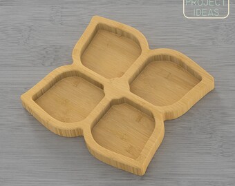 Lima CNC para madera - plato para servir hortensias