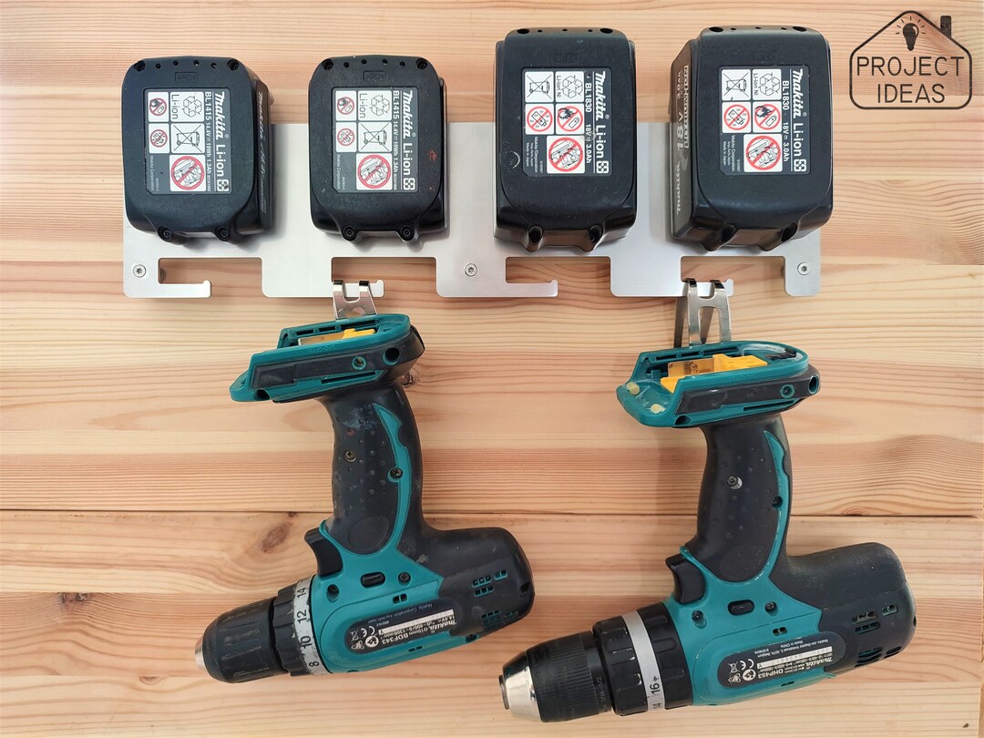 4 Unit MAKITA 14.4 & 18V Battery Holder, Storage, Rackvector Filepdf