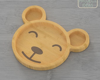 CNC file for wood - bear serving plate