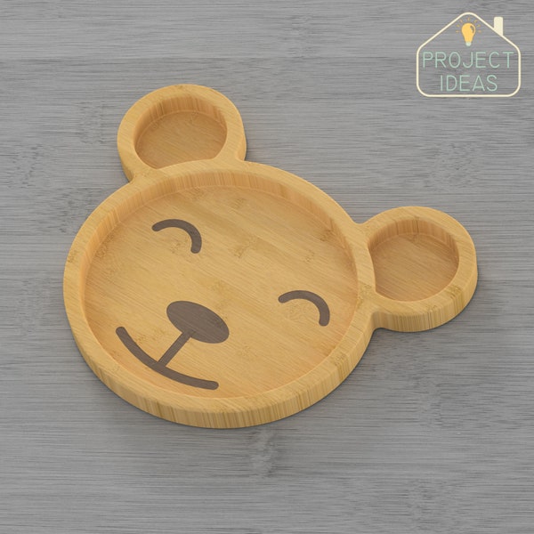 CNC file for wood - bear serving plate