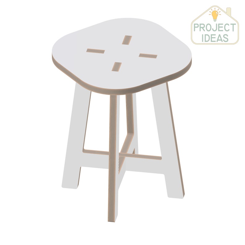 Squere Stool, Side Table Vector File, Dxf-svg-eps-stl-pdf, Laser & CNC ...