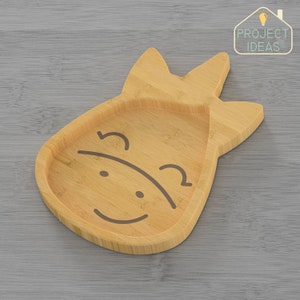 Lima CNC para madera – plato para servir unicornio