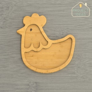 CNC file for wood - chicken serving plate