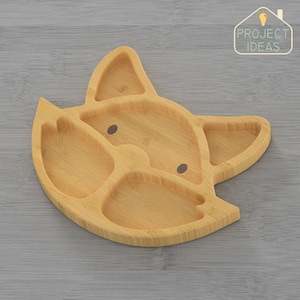 CNC file for wood - fox serving plate