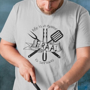 South African gift, braai is serious T Shirt bbq, summer, lekker, biltong, South Africa