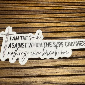 The Rock  - Bookish Sticker | Book Quotes | Fantasy | Laptop & Water Bottle Stickers | Kindle Stickers