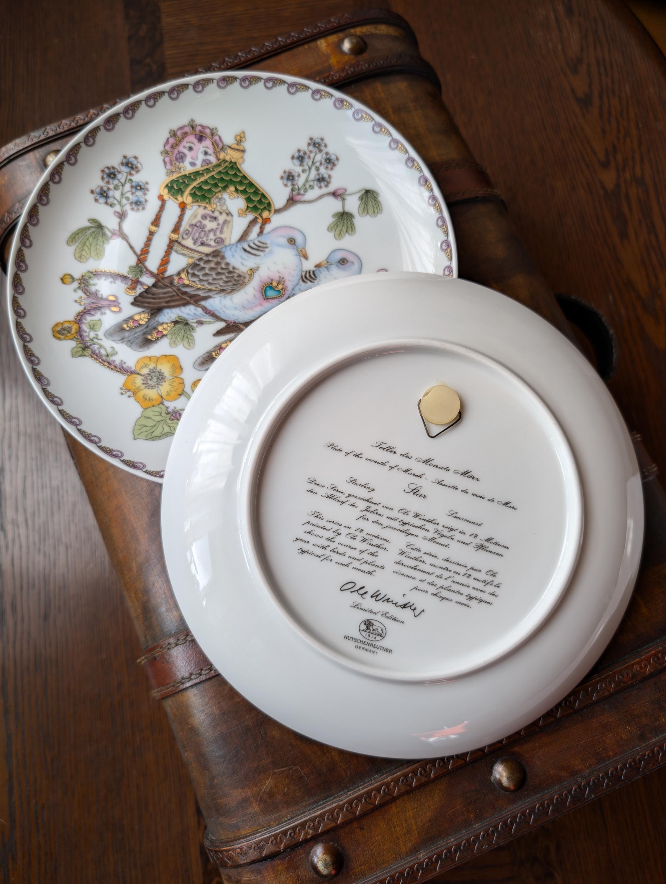 ドイツ DAF Hutschenreuther ヴィンテージ プレート Rare Vintage Hutschenreuther Porcelain Plate March • Ole Winther