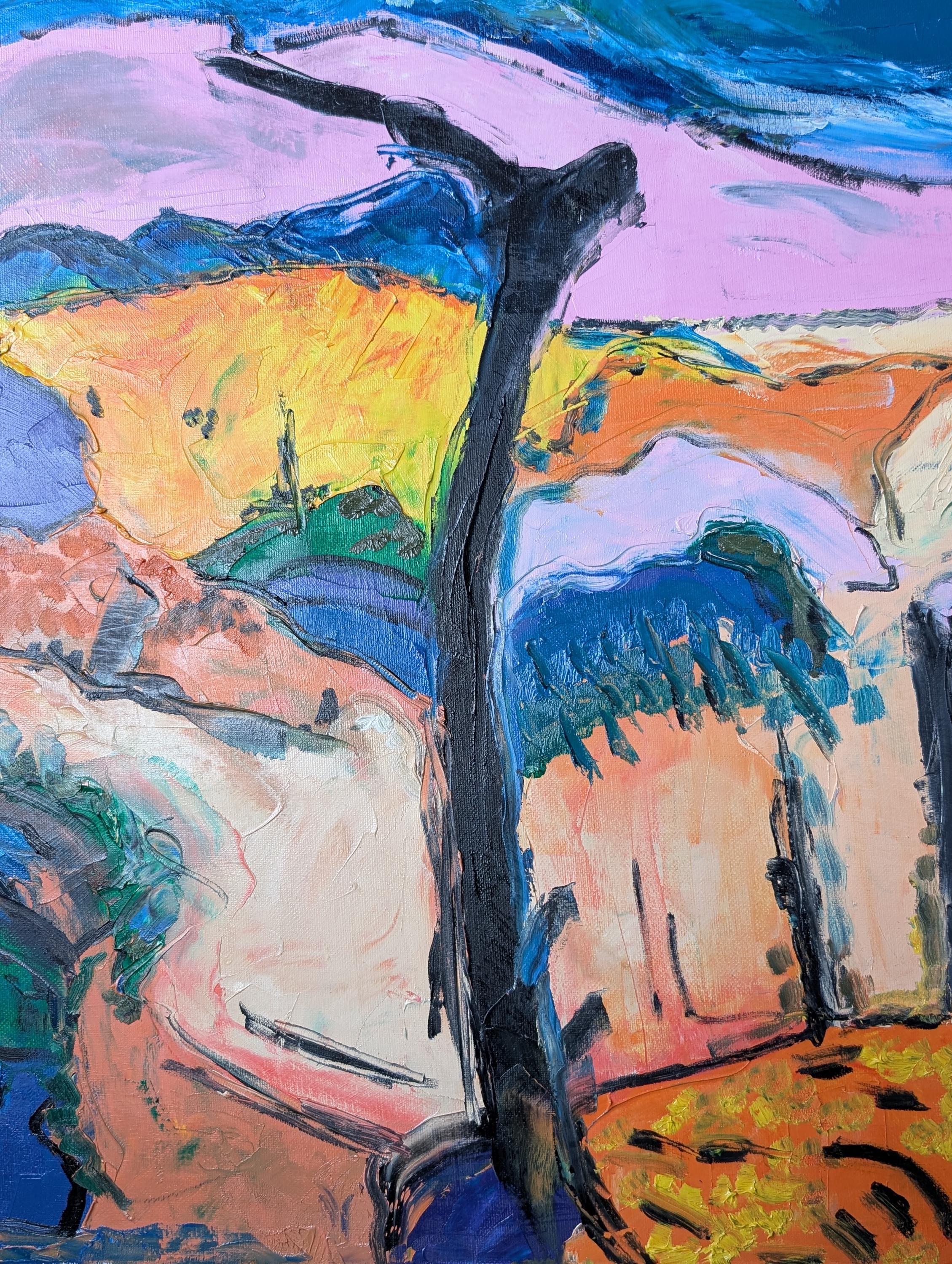 Original Expressionist Landscape Painting, Signed Jelena Bodrazic ...