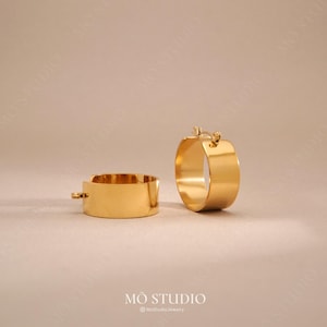 Gold Large Hoop Earrings Chunky Small Thick Gold Hoop Earring Silver Bold Wide Earring Chic Thick Hoop Earrings Big Oversized Hoops