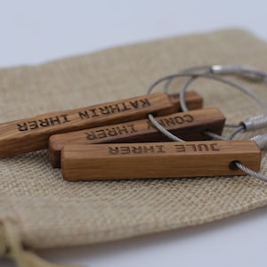 Keychain Keychain Wood Oak Engraving Name