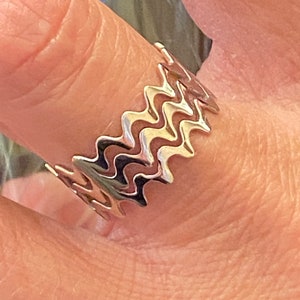 3D Model STL File Waves Ring Digital Download