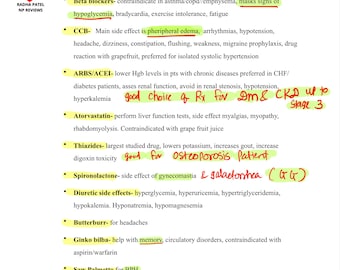 10 pages of Drugs, tests, Terms and Vaccination